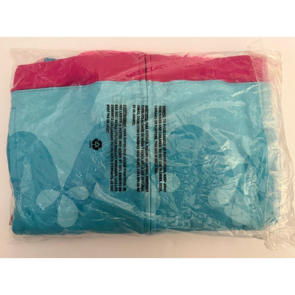 Trolls Pink Blue Poppy Full Zip Up Furry Troll Hair Hoodie Jacket Size M 10/12 - Picture 4 of 4